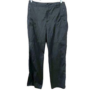 Chico's Black Zipper Pockets Cotton Nylon Cargo Pants